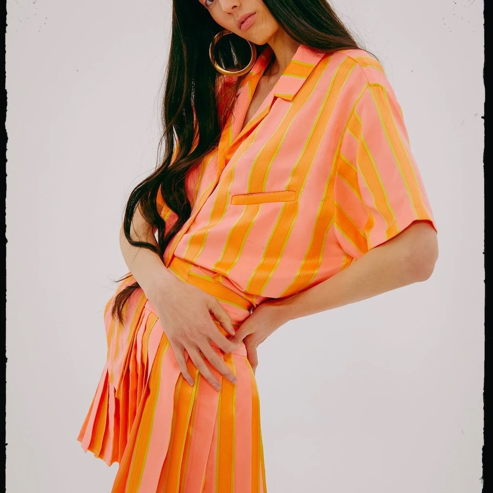 Mia Vesper pleated tennis skirt in beach ball - 0 XS